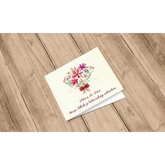 Floral get-well wenskaart beterschap, stuk verpakt inclusief envelop voor genezing